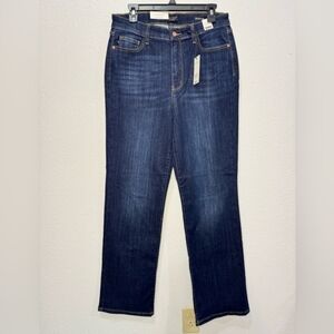 NWT Judy Blue Jeans Curvy - Record Straight 13/31 Straight Dark Denim JB82627DK